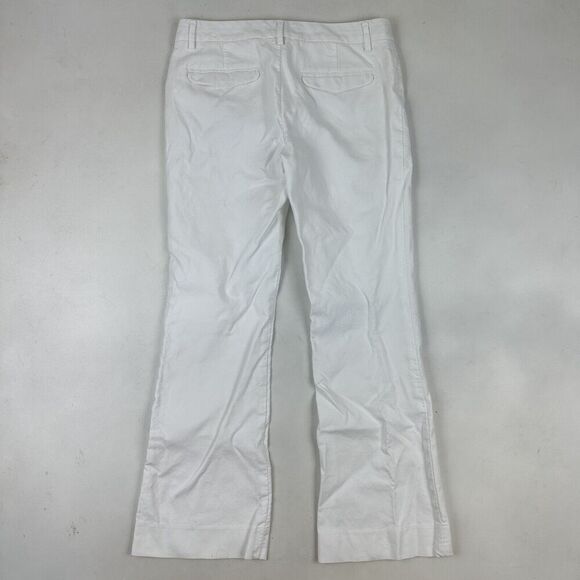 GAP Women's White Modern Boot Bootcut Chino Dress Pants 100% Cotton Size 2A - Picture 9 of 11